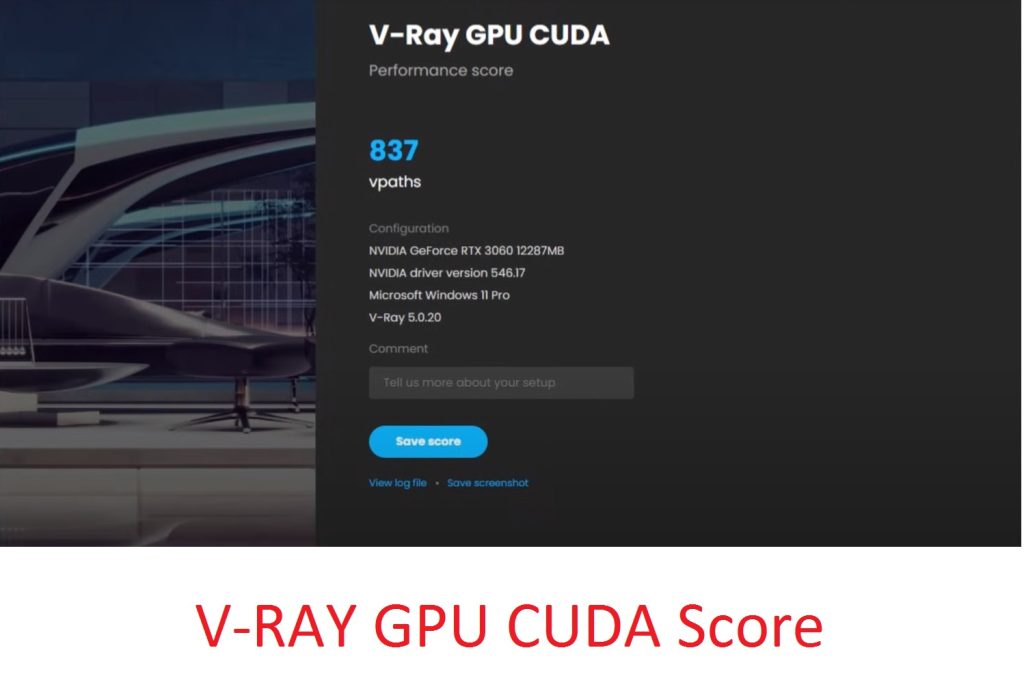 v ray cuda score